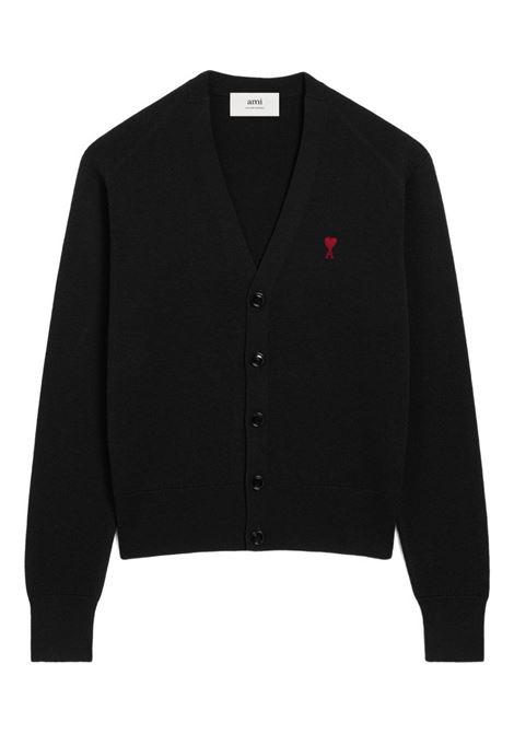 adc cardigan man black AMI PARIS | HKC361.001009